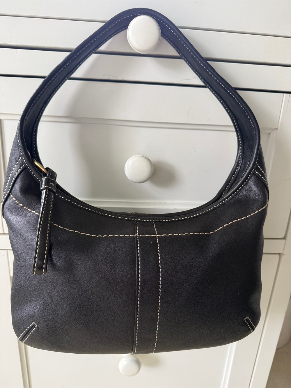 Vintage Coach Chelsea Black Leather Hobo Bag.  Excellent Condition!